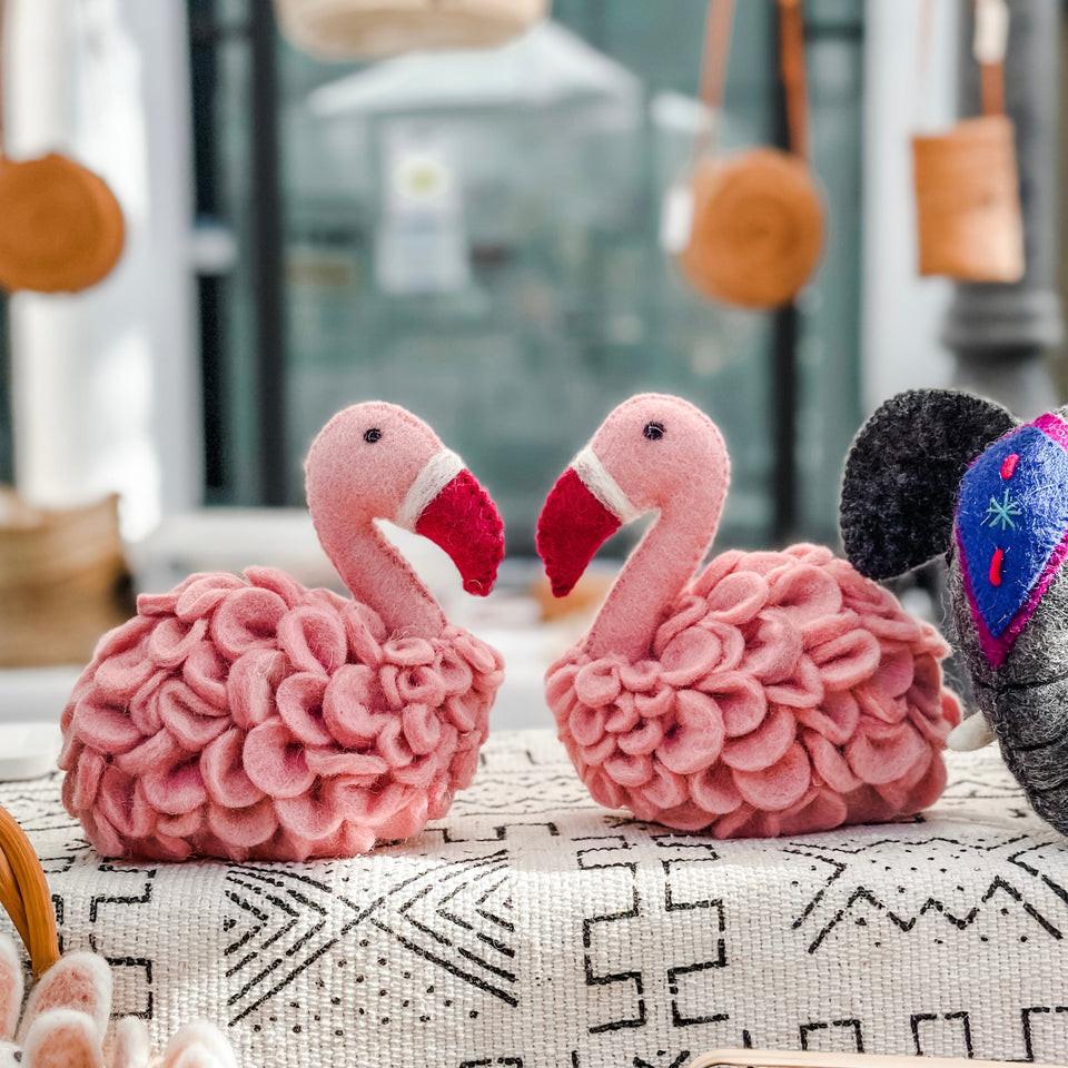聖誕節擺飾 粉紅鶴 布偶 紅鶴 聖誕佈置 聖誕擺飾 聖誕裝飾-細節圖4