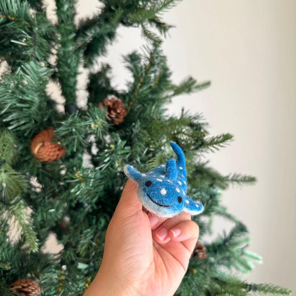 鯨鯊手指偶 台灣鯨鯊 講故事道具 羊毛氈指偶-細節圖4