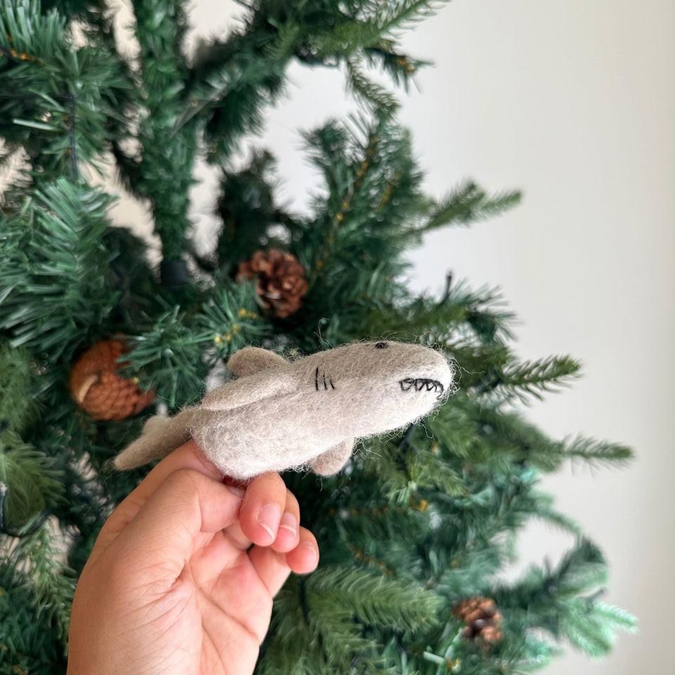 鯊魚手指偶 鯊魚 講故事道具 羊毛氈指偶-細節圖2