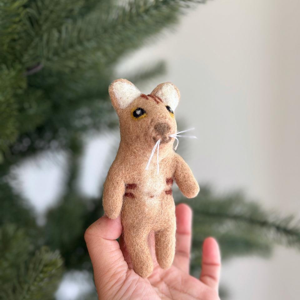 貓咪手指偶 英國短毛貓 講故事道具 羊毛氈指偶-細節圖2