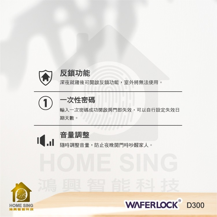 WAFERLOCK D300二合一輔助型電子鎖-細節圖3