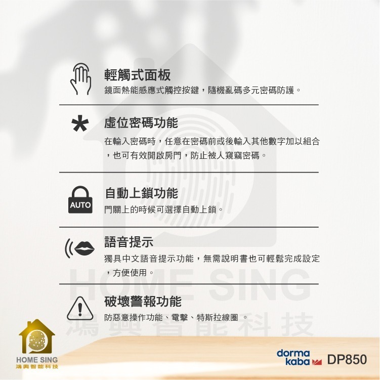 dormakaba DP850 五合一電子鎖-細節圖5