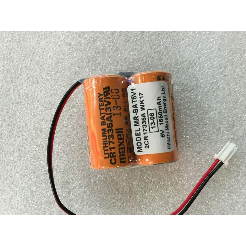 日本Maxell BAT6V1 2CR17335A WK17 6V 出線白色接頭 PLC工控電池 MA-15-細節圖2