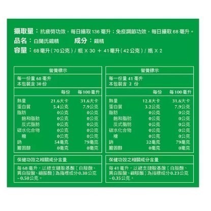 白蘭氏 雙認證鷄精 68毫升 X 30入 + 41毫升 X 2入-細節圖2