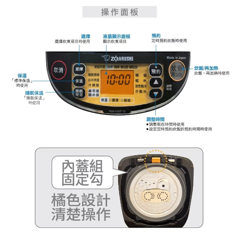 象印 壓力IH炊飯電子鍋  NW-HXF10-細節圖4