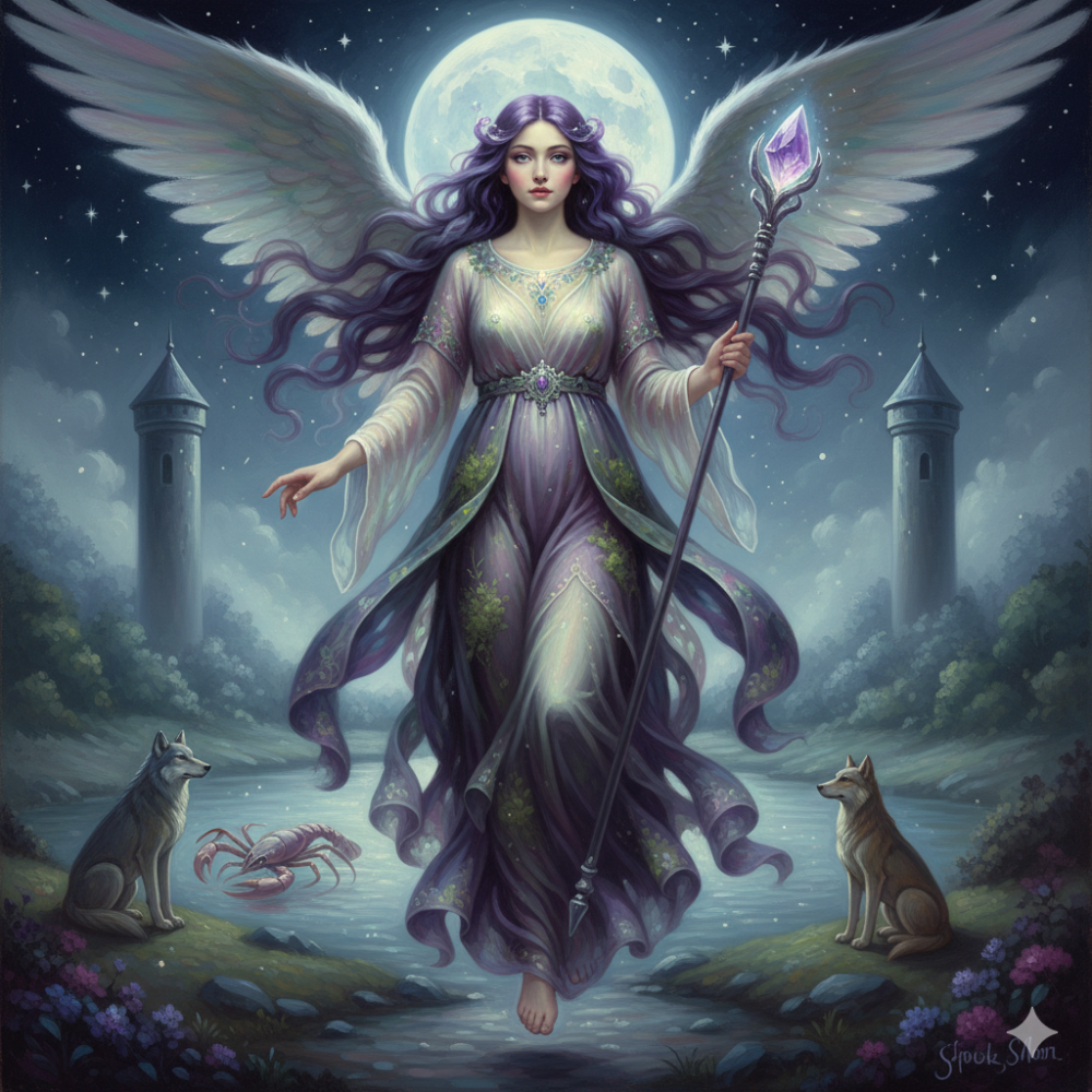 B126-月影仙子：夢境的守護者－塔羅：月亮牌-細節圖2