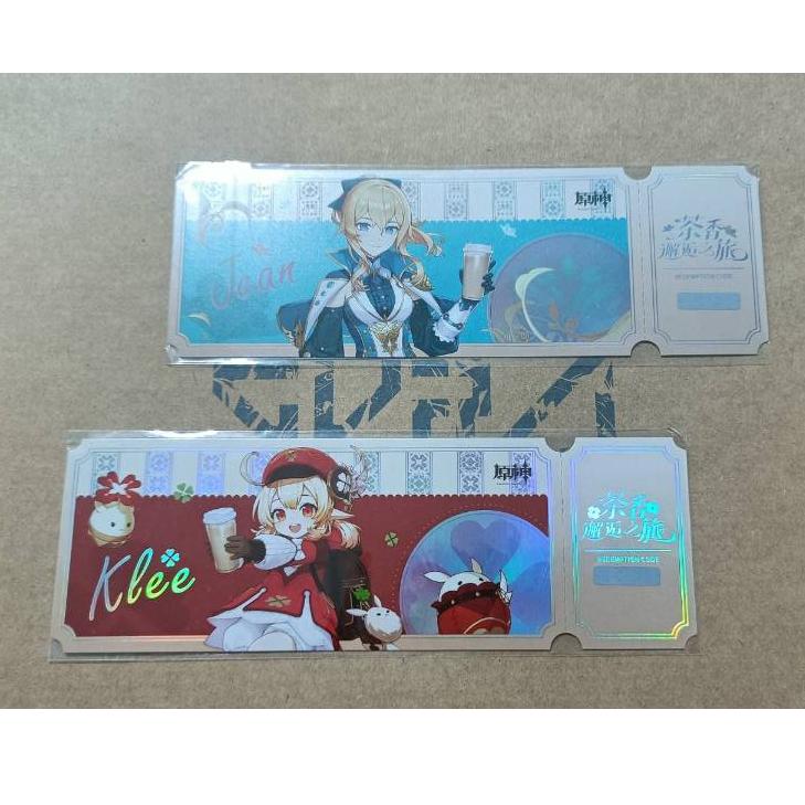 原神 comebuy 聯名 合作 可莉 琴 立牌 道具 虛寶卡 雷射票 鐳射票 角色票卡 杯墊 透扇 扇子 現貨 啟動-細節圖3