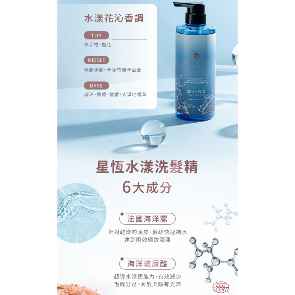 🔥 全新 公司貨 長髮公主的秘密 黎漫海洋 🐚 星恆水漾 淨油煥活 光蘊活萃 長髮公主 洗髮精 保濕 淨油 健髮-細節圖4