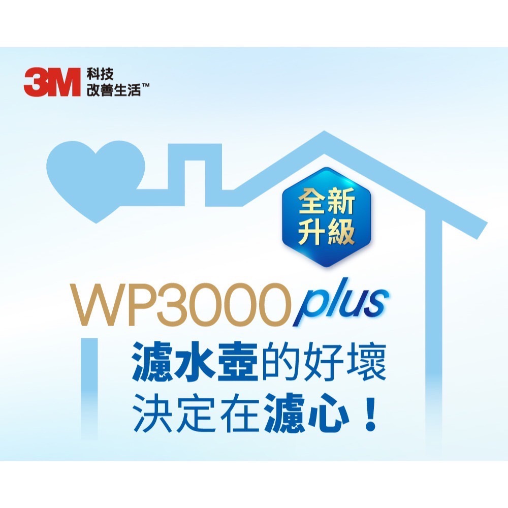 🔥 全新 公司貨 3M WP3000 plus 即淨 長效濾 水壺 濾心 全新升級版 台灣製-細節圖6