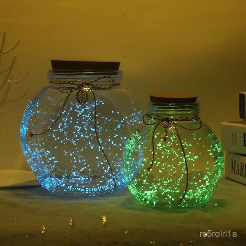 夜光瓶玻璃瓶滿天星許願瓶星星罐子韆紙鶴創意熒光倖運瓶刻字禮物 OJMT-細節圖4