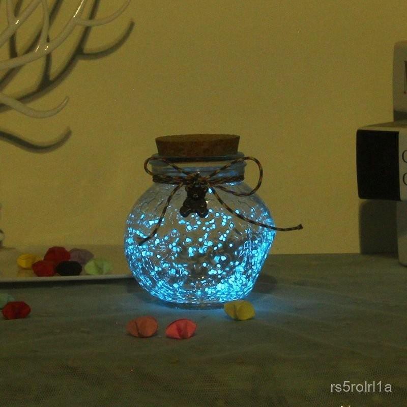 夜光瓶玻璃瓶滿天星許願瓶星星罐子韆紙鶴創意熒光倖運瓶刻字禮物 OJMT-細節圖5