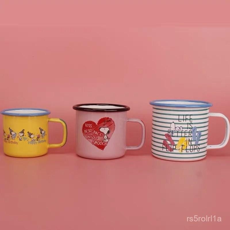 史努比琺瑯口杯05厚度7cm8cm9cm兒童成人通用卡通口杯牛奶杯水杯 J5GK-細節圖4