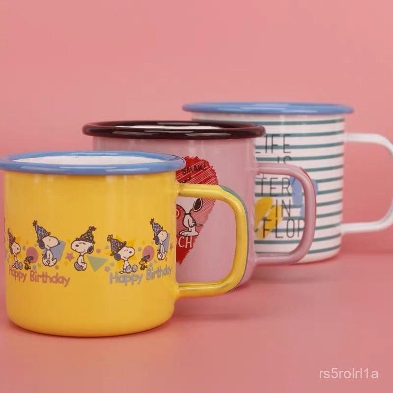 史努比琺瑯口杯05厚度7cm8cm9cm兒童成人通用卡通口杯牛奶杯水杯 J5GK-細節圖5