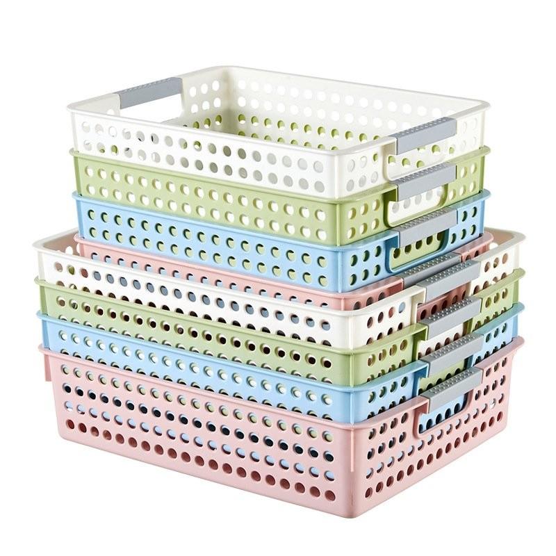 塑料收納筐批髮桌麵雜物收納框幼兒園玩具收納盒廚房零食收納籃子 JMGD-細節圖3