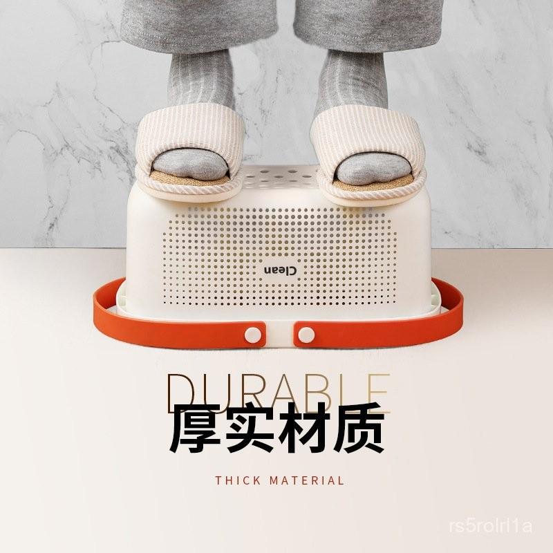 收納浴筐收納籃浴室洗澡籃家用鏤空大號籃子手提臟衣籃塑料沐浴籃 WSOB-細節圖4