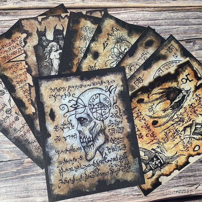 剋蘇魯神話手賬複古素材紙異形怪物圖鑑剋蘇魯之書闇黑死靈之書 HP0Y-細節圖8