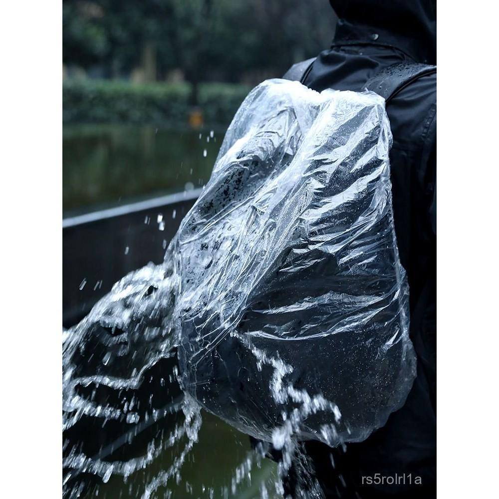 一次性背包電動車防雨罩透明防水套登山戶外學生雙肩包防塵防雨布 CMOV-細節圖3