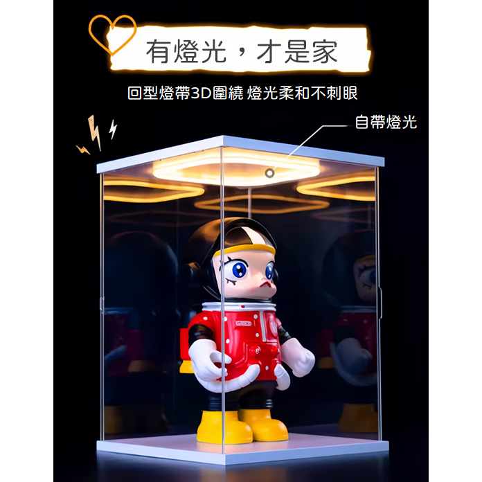 帶燈公仔盒 公仔盒 公仔櫃 模型盒 收納盒 模型櫃 展示盒 展示櫃-細節圖2