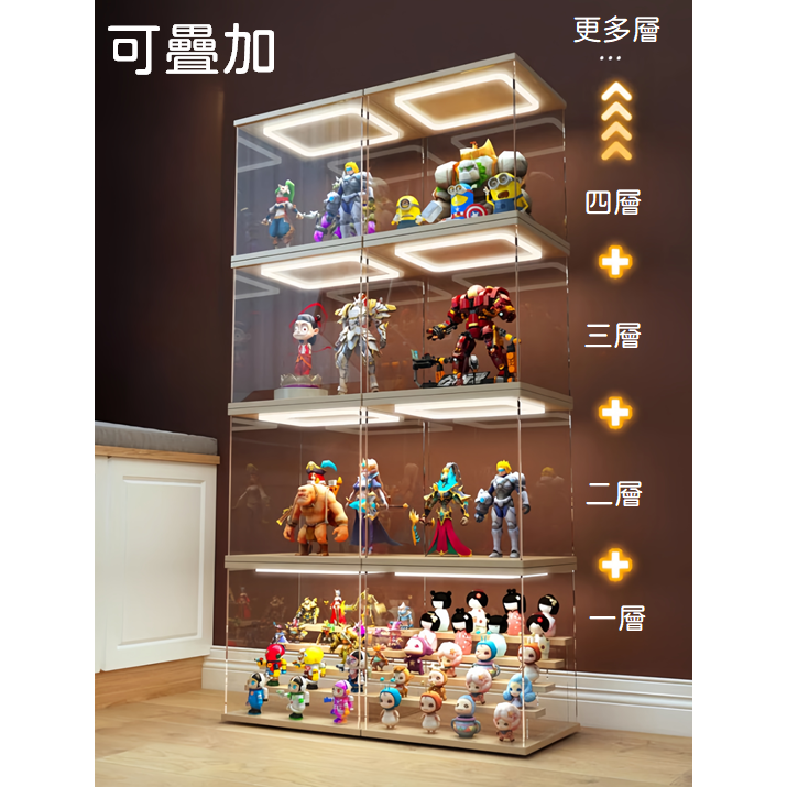 帶燈公仔盒 公仔盒 公仔櫃 模型盒 收納盒 模型櫃 展示盒 展示櫃-細節圖5