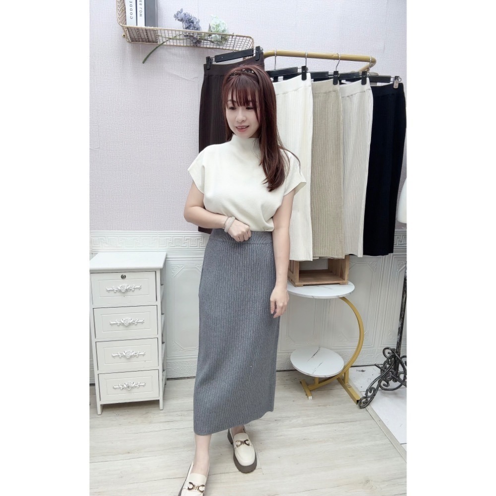 mima女王 爆款厚磅包心紗坑條裙 A11-細節圖3