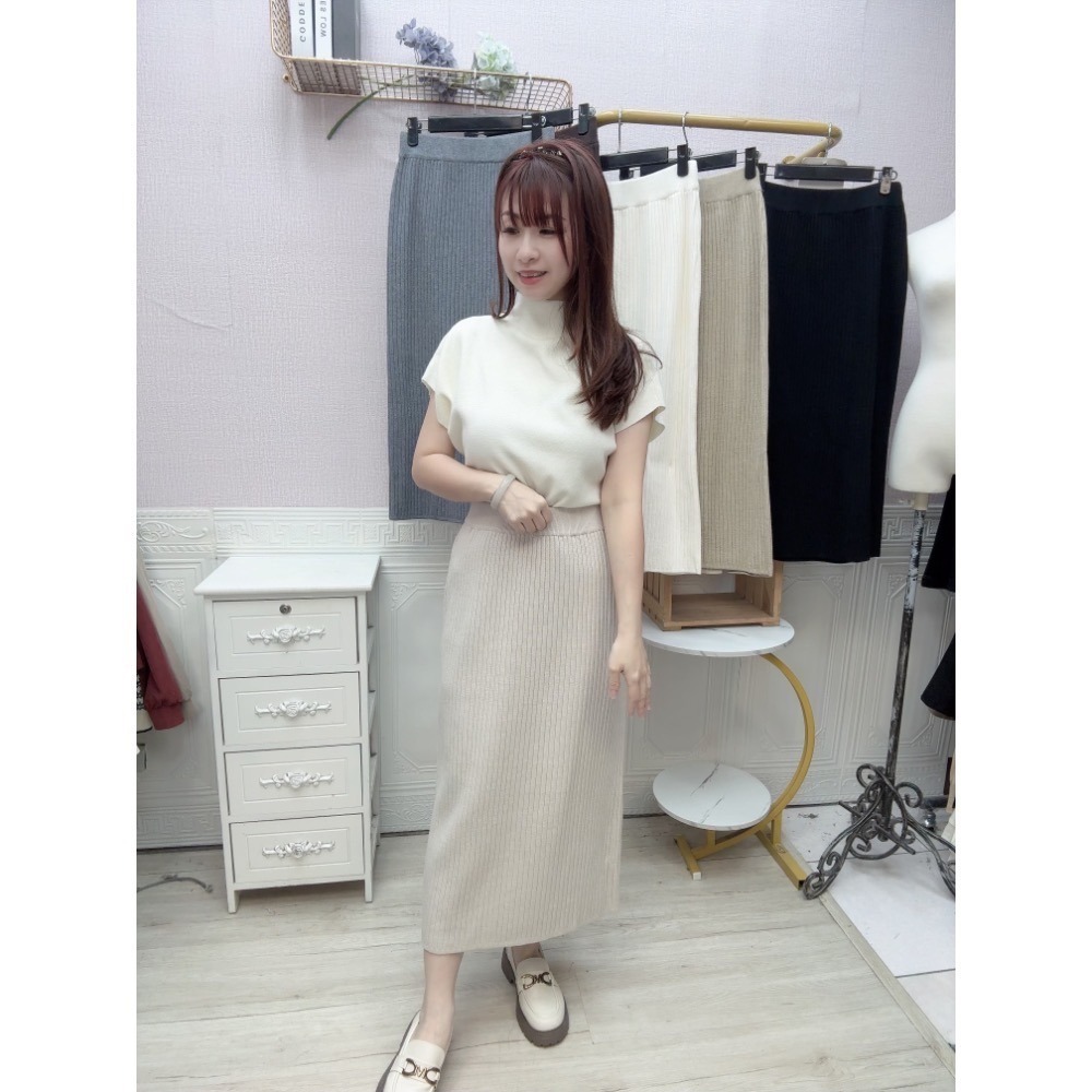 mima女王 爆款厚磅包心紗坑條裙 A11-細節圖4