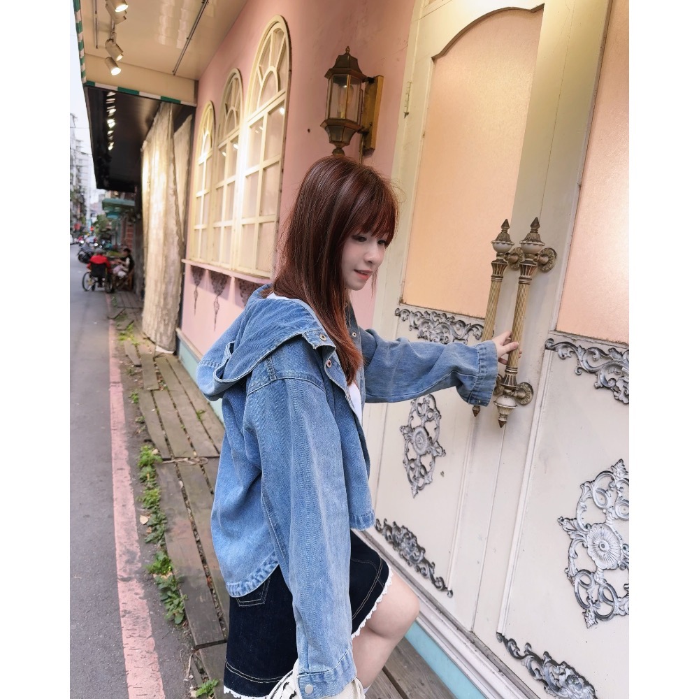 MIMA女王 ❤P05💡牛仔連帽外套-細節圖3