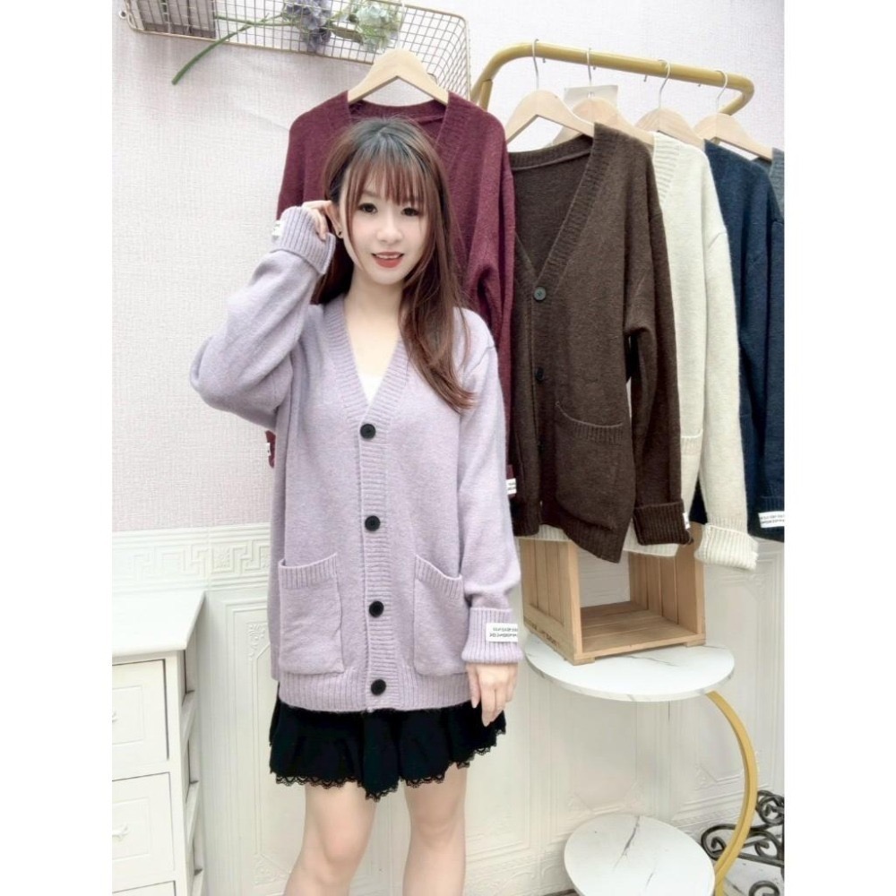 MIMA女王 ❤Y266💡時尚小標v領雙口袋外套-細節圖3