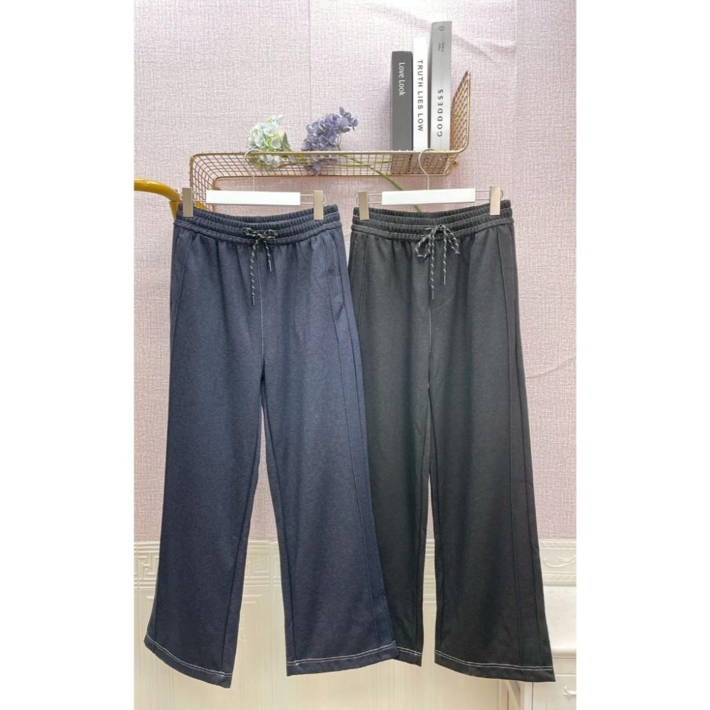 MIMA女王❤Y319💡抽繩棉質口袋直筒褲-細節圖2