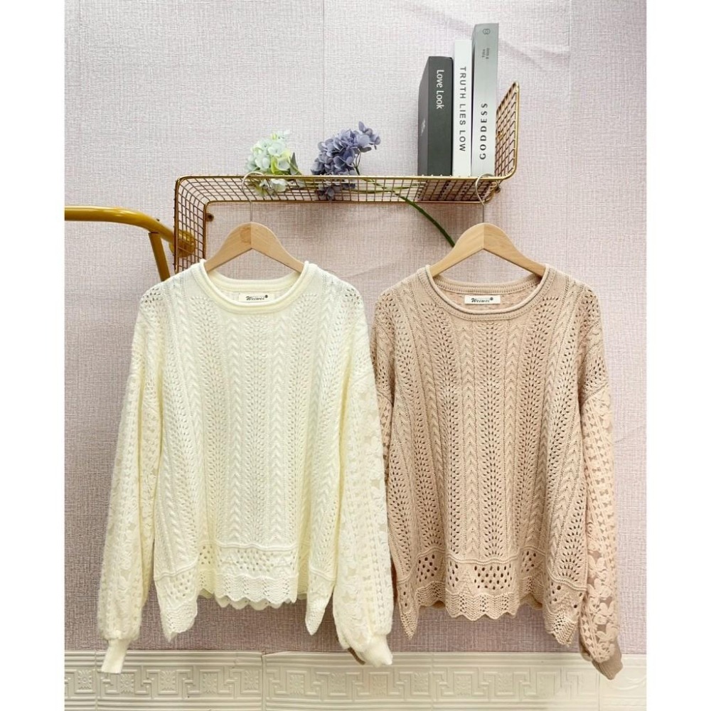 MIMA女王  ❤Y455💡甜美麻花編織針織上衣-細節圖2