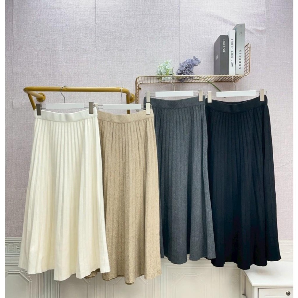 MIMA女王❤Y474💡修身垂墜感百摺長裙-細節圖3