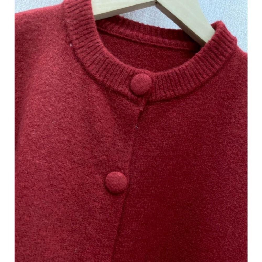 MIMA女王  ❤Y567💡可愛跟色大釦造型編織外套-細節圖5