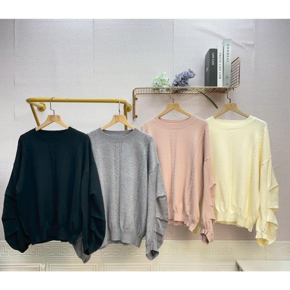 MIMA女王 ❤Y623💡簡約袖皺折安迪絨上衣-細節圖3