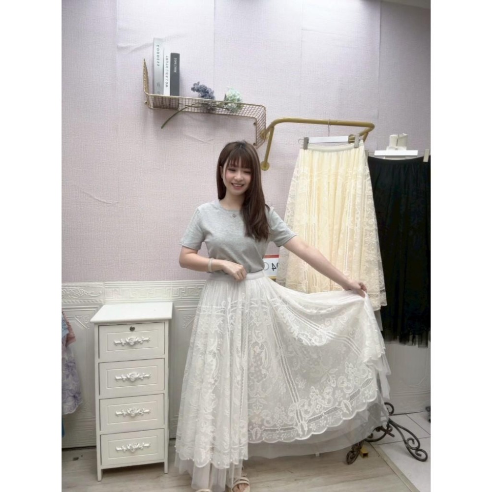 MIMA女王  ❤A237💡可鹹可甜蕾絲長裙-細節圖2