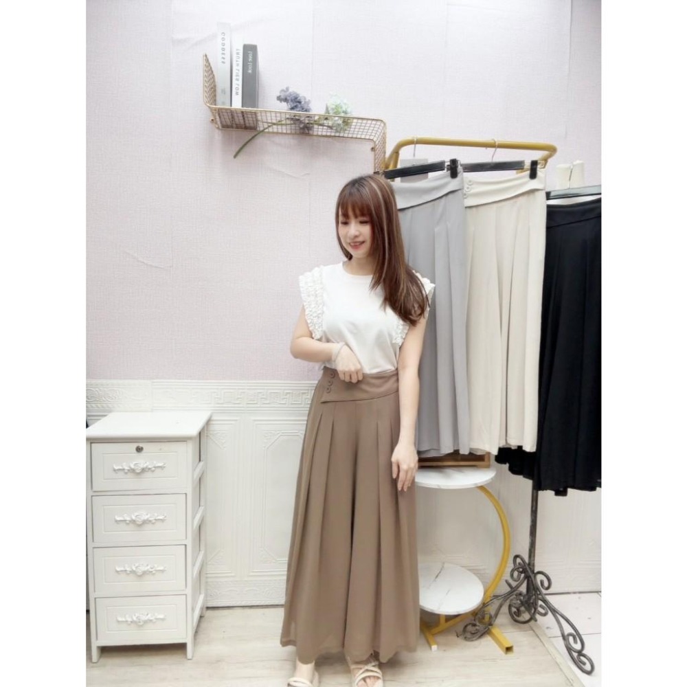 MIMA女王❤A306💡造型褲頭雪紡長褲-細節圖3