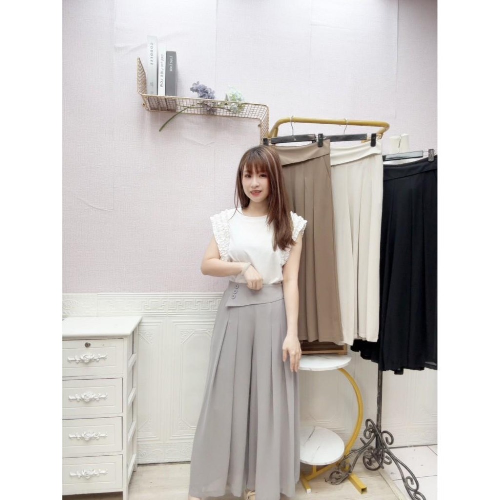 MIMA女王❤A306💡造型褲頭雪紡長褲-細節圖4