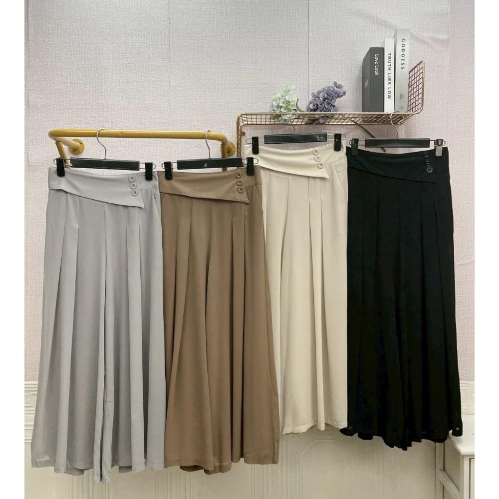 MIMA女王❤A306💡造型褲頭雪紡長褲-細節圖5