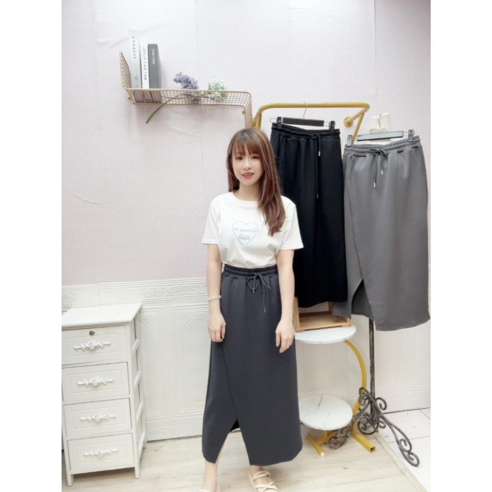 MIMA女王❤A294💡休閒舒適側開叉雲朵棉長裙-細節圖2