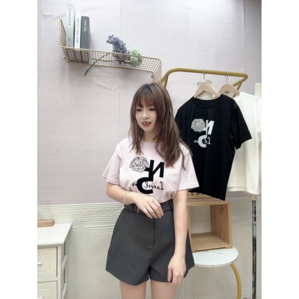 MIMA女王❤A323💡NO5花朵翻玩冰棉上衣-細節圖3