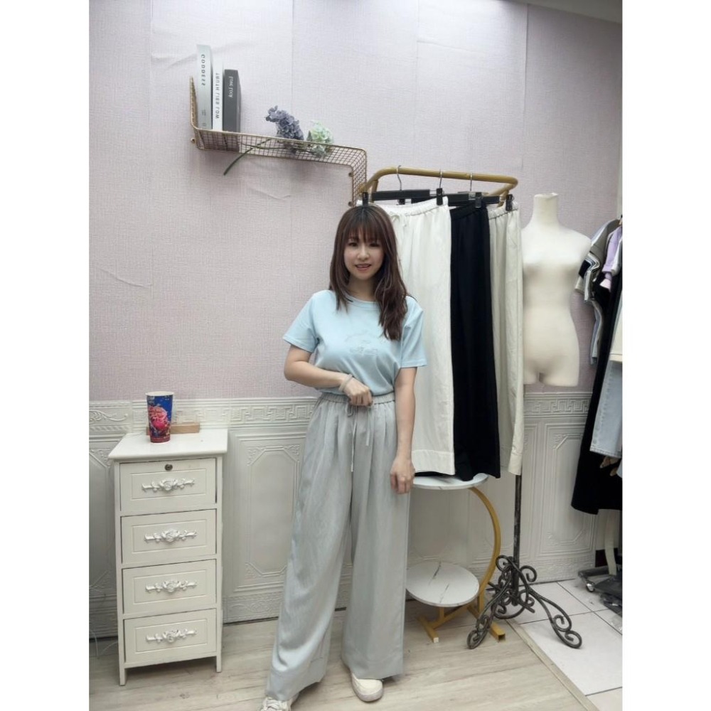 MIMA女王❤A379💡休閒抽繩雙口袋長褲-細節圖4