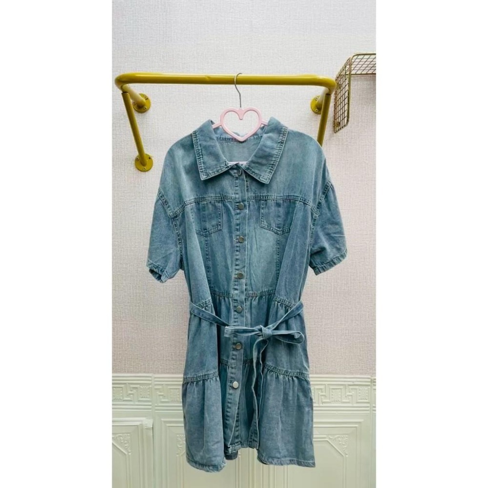 MIMA女王❤A439💡可愛牛仔蛋糕裙(附綁帶)-細節圖3