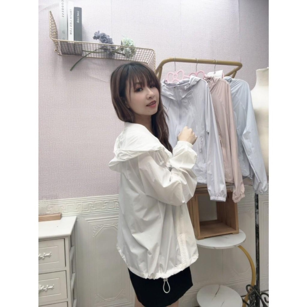 MIMA女王❤A432💡防曬連帽下擺束口外套UPF100+（有檢驗報告）-細節圖3
