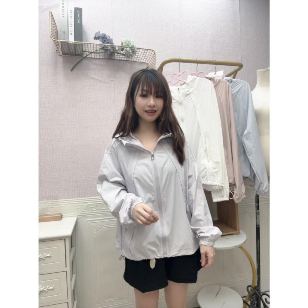 MIMA女王❤A432💡防曬連帽下擺束口外套UPF100+（有檢驗報告）-細節圖5