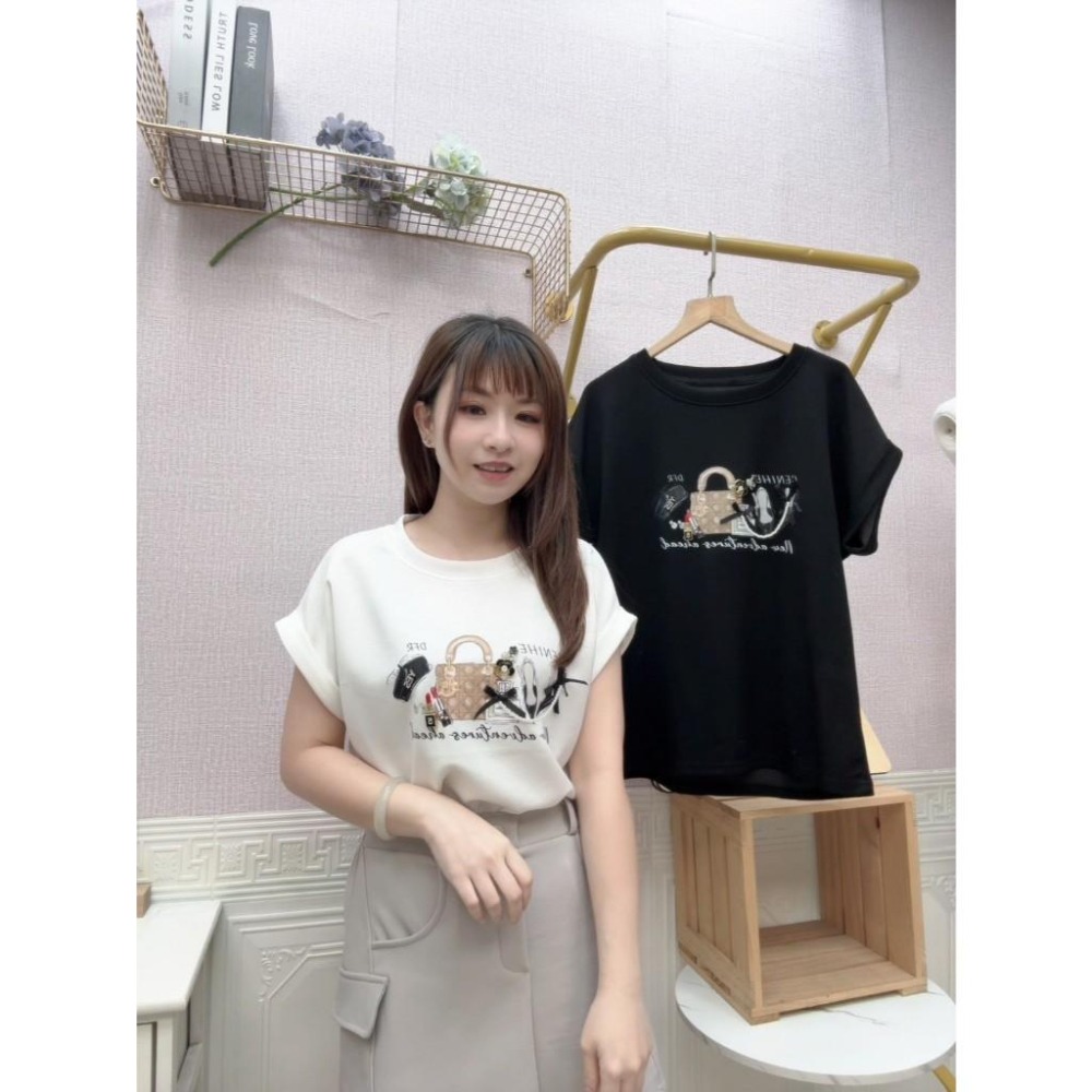 MIMA女王❤A500💡質感小香風雲朵棉上衣(別針可拆)-細節圖2