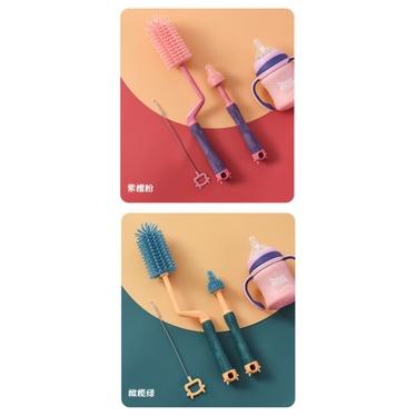 （蘇霏小舖）多功能360度矽膠奶瓶刷 奶瓶刷 奶嘴刷 吸管刷-細節圖2