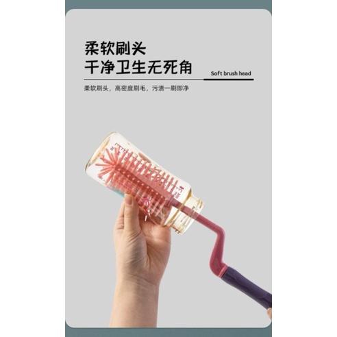 （蘇霏小舖）多功能360度矽膠奶瓶刷 奶瓶刷 奶嘴刷 吸管刷-細節圖3