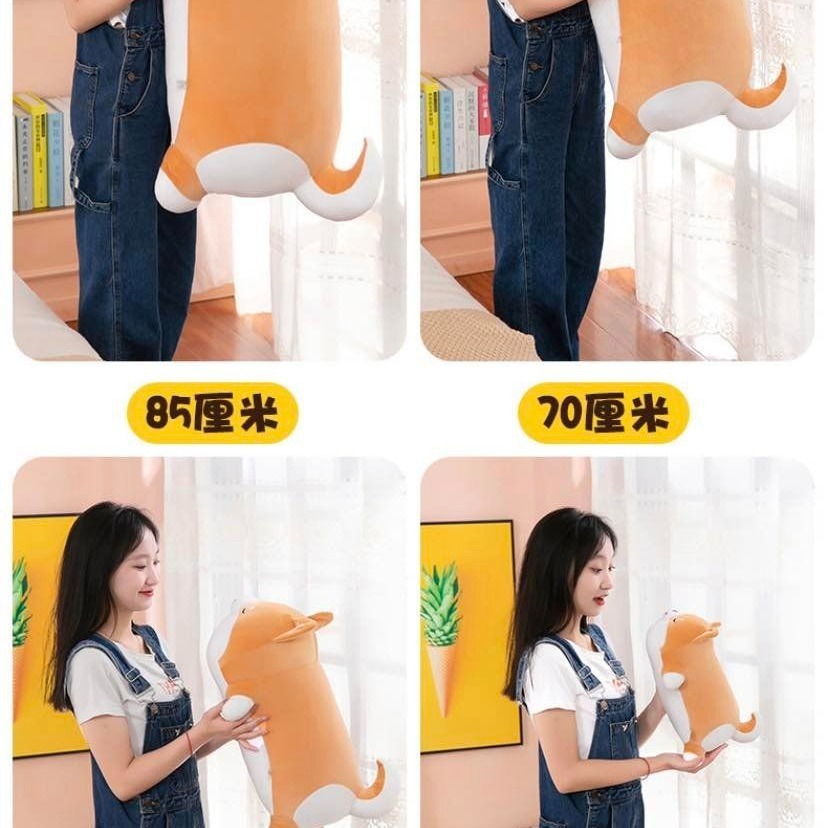 最新 柴犬 狗狗 小狗 趴趴款長抱枕 趴睡枕 大抱枕 枕頭 靠腰 生日 情人節 聖誕節 禮物-細節圖5