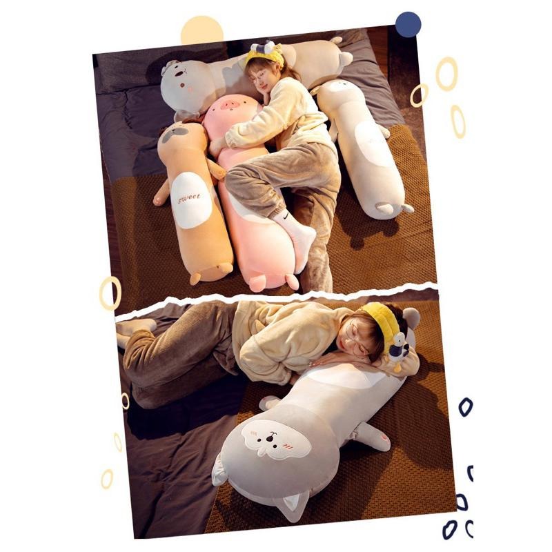 哈士奇 八哥犬 考拉 無尾熊 小豬 豬 動物 長條 抱枕 情人節 生日 禮物-細節圖2