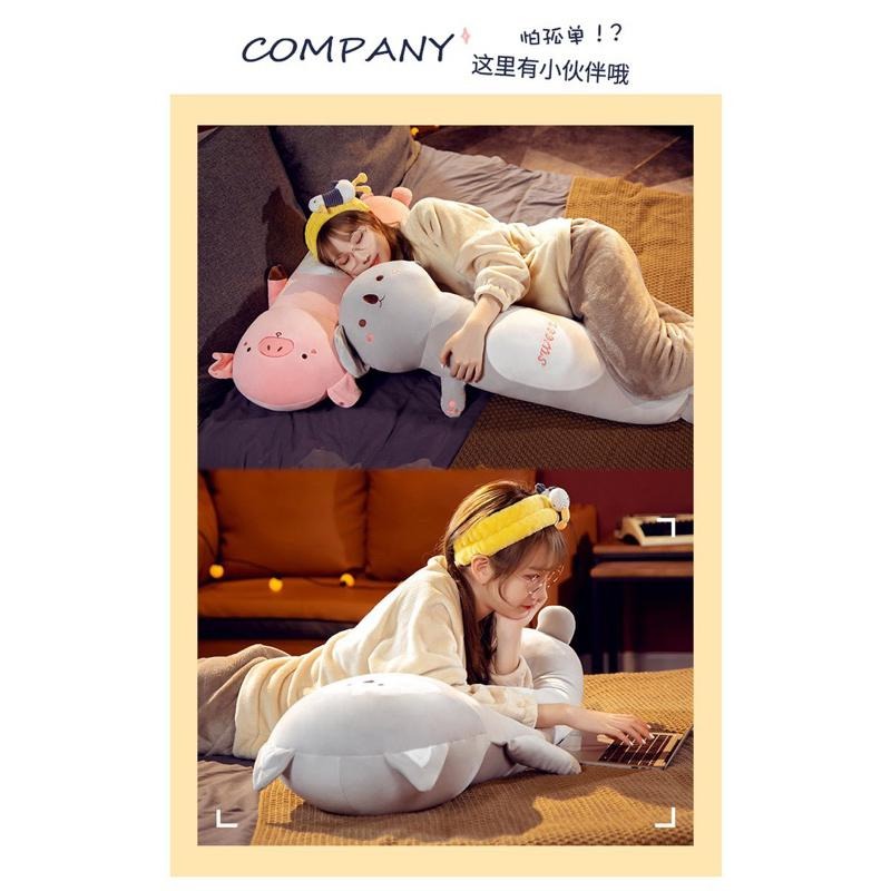 哈士奇 八哥犬 考拉 無尾熊 小豬 豬 動物 長條 抱枕 情人節 生日 禮物-細節圖3