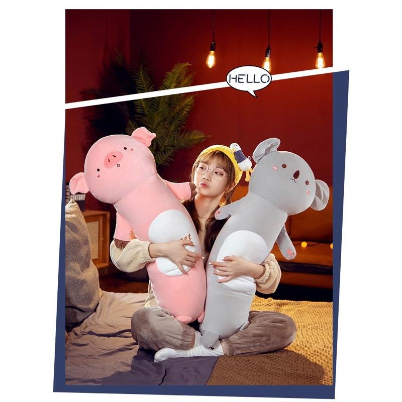 哈士奇 八哥犬 考拉 無尾熊 小豬 豬 動物 長條 抱枕 情人節 生日 禮物-細節圖7