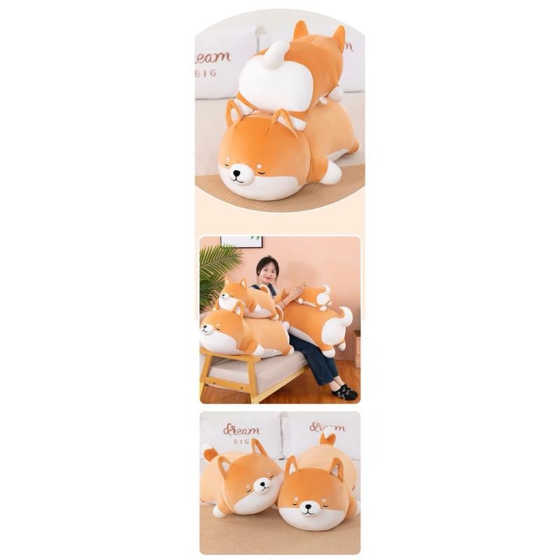 2023最新 柴犬 狗狗 小狗 趴趴款長抱枕 趴睡枕 大抱枕 枕頭 靠腰 生日 情人節 聖誕節 禮物-細節圖6